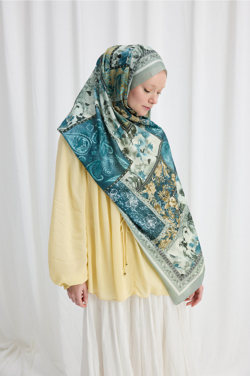 Harmony Desen Soft Şal - Mint - 2