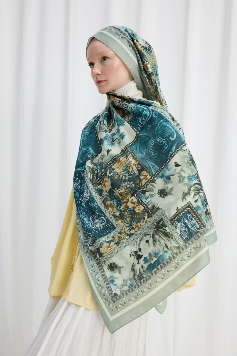 Harmony Desen Soft Şal - Mint - 3