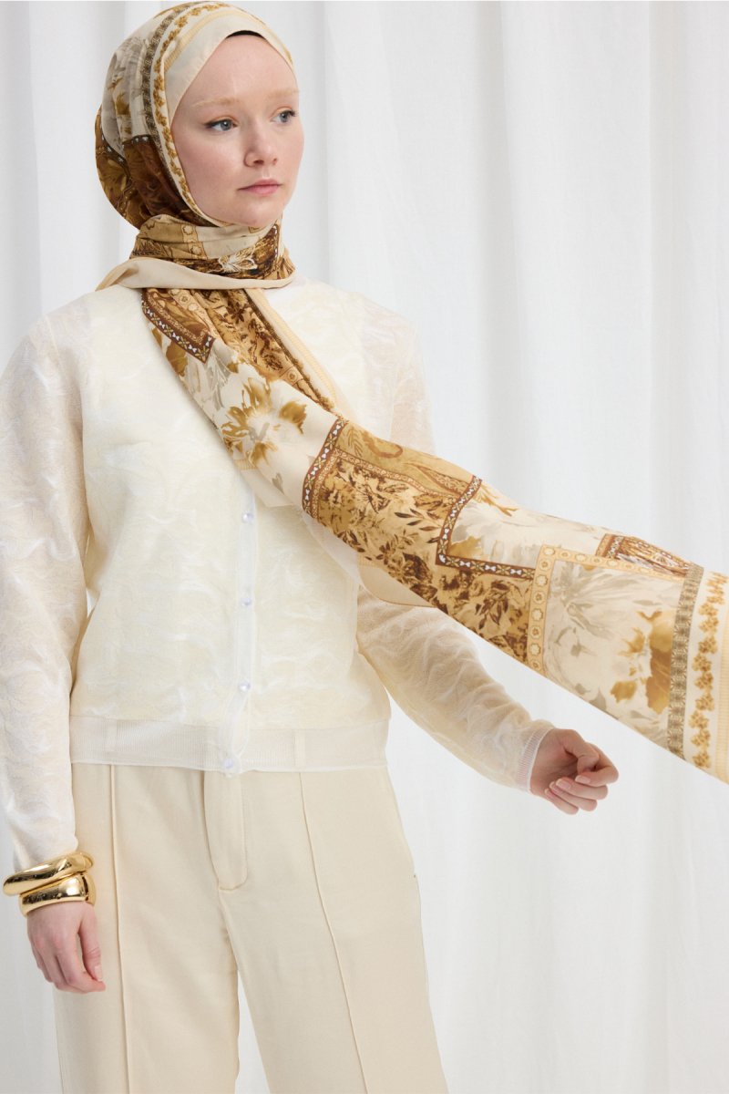 Harmony Desen Soft Şal - Terayağ Sarısı - 4