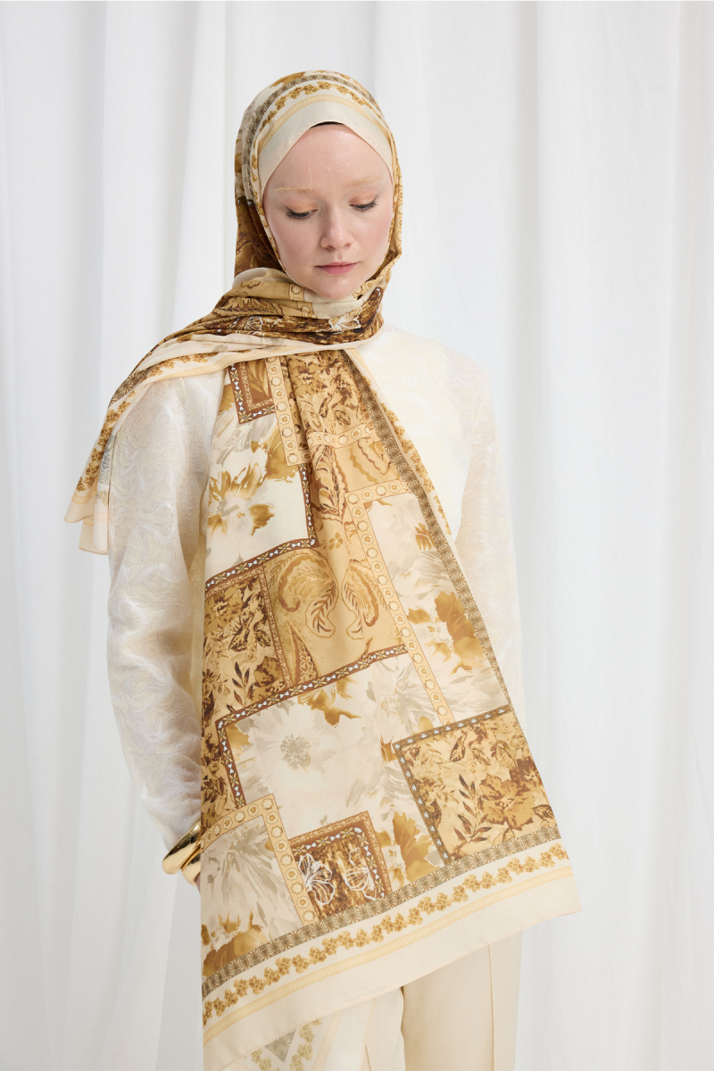 Harmony Desen Soft Şal - Terayağ Sarısı - 2