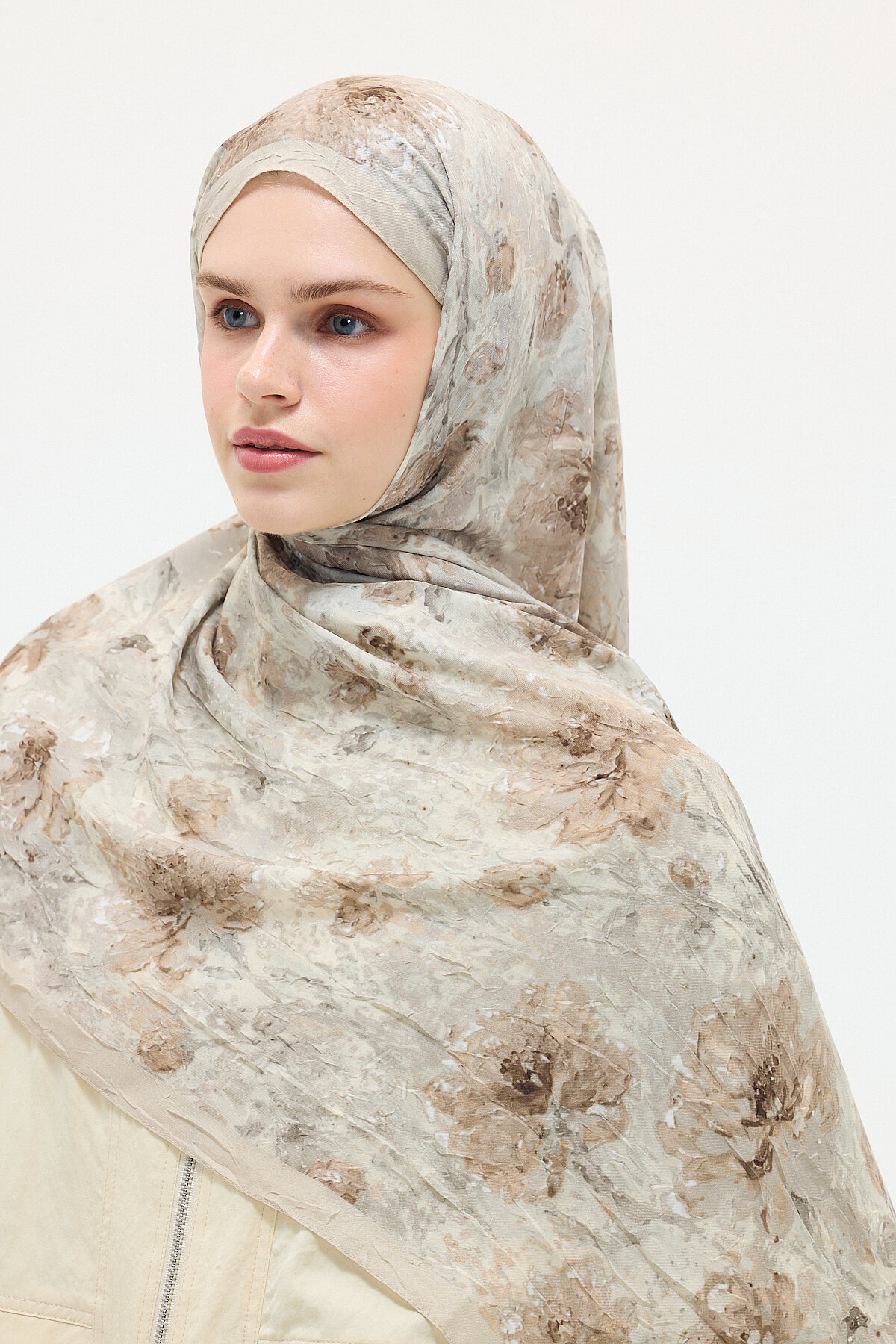 Hazel Kraş Şal - Kum - Camellia Scarfs (1)