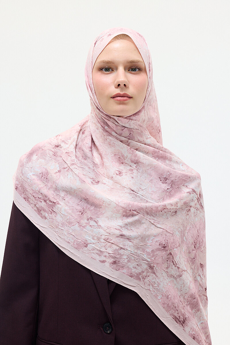 Hazel Kraş Şal - Pembe - 3