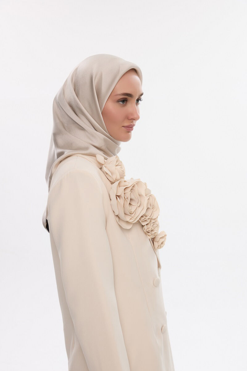 Abiye Saten Janjan Eşarp - Dut - 3