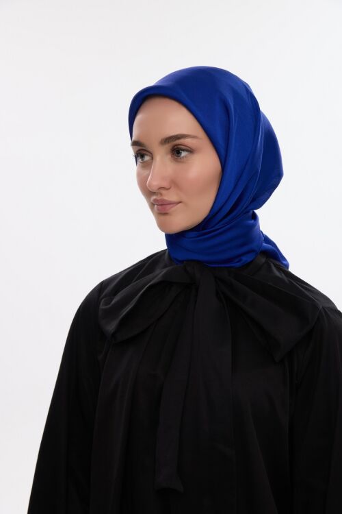 İdol Saten Janjan Eşarp - Morcivert - Camellia Scarfs (1)