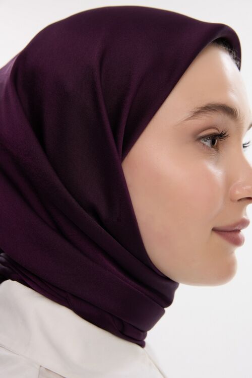 İdol Saten Janjan Eşarp - Mürdüm 