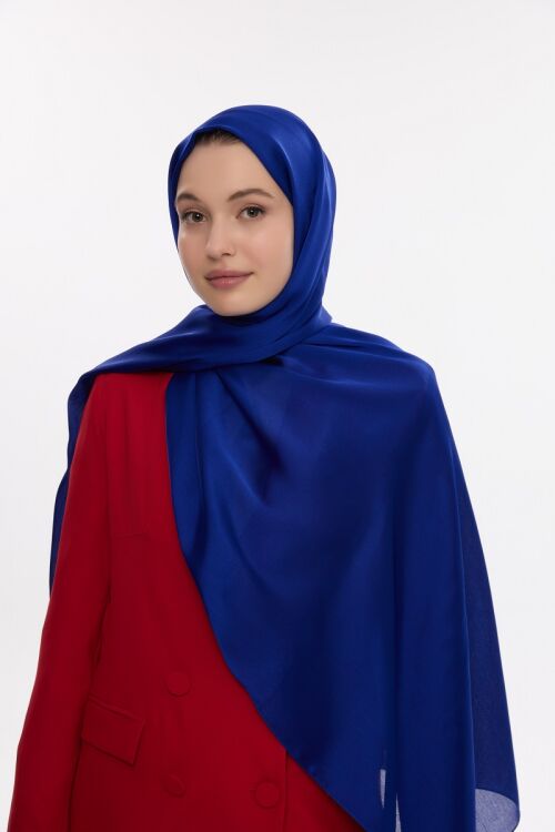 İdol Saten Janjan Şal - Saks 