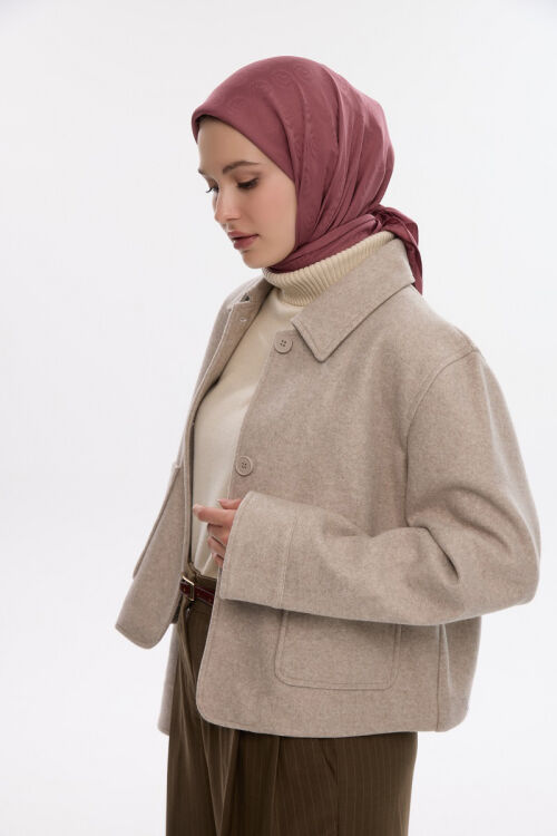 İpeksi Jakar Cs Desen Eşarp - Gül - Camellia Scarfs (1)