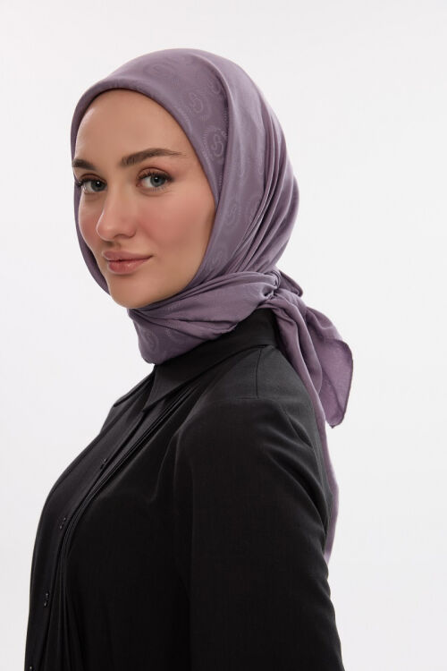 İpeksi Jakar Cs Desen Eşarp - Lavanta - Camellia Scarfs (1)