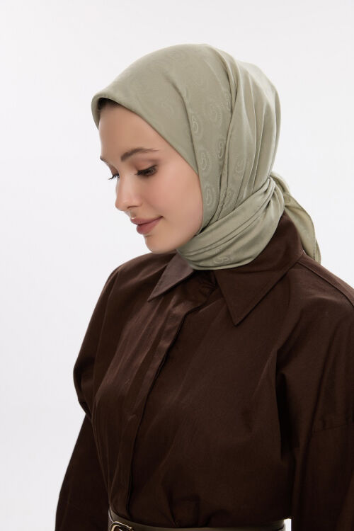 İpeksi Jakar Cs Desen Eşarp - Mint - Camellia Scarfs (1)