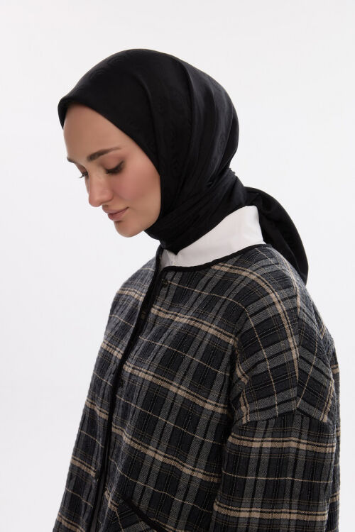 İpeksi Jakar Cs Desen Eşarp - Siyah 