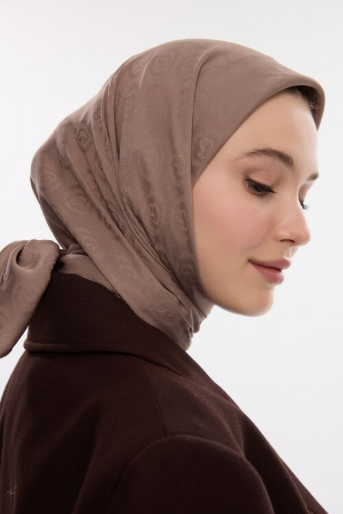 İpeksi Jakar Cs Desen Eşarp - Vizon 