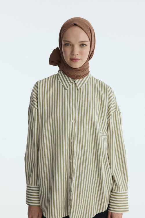 İpeksi Jakar Elegant Desen Şal - Açık Kahve - Camellia Scarfs (1)