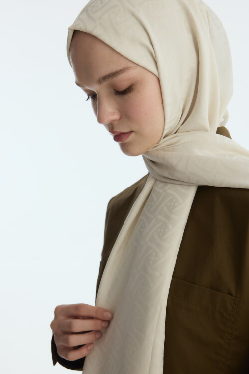 İpeksi Jakar Elegant Desen Şal - Dut 