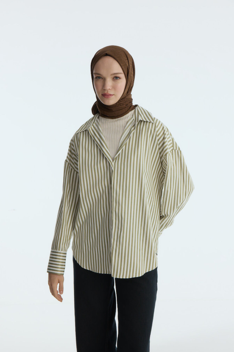 İpeksi Jakar Elegant Desen Şal - Kahve - 3