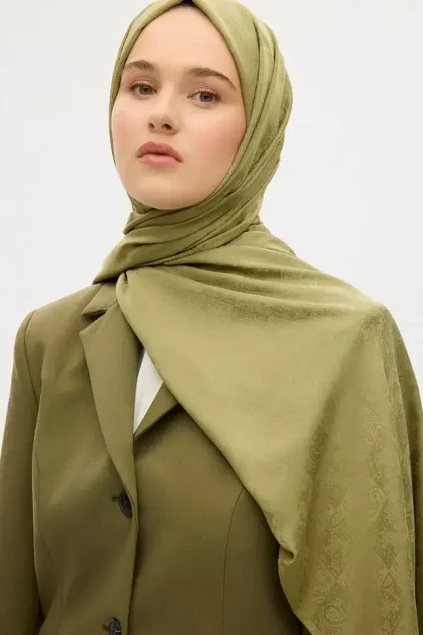 İpeksi Jakar Etnik Desen Şal - Çağla - 3