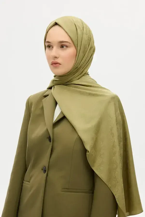 İpeksi Jakar Etnik Desen Şal - Çağla - 4