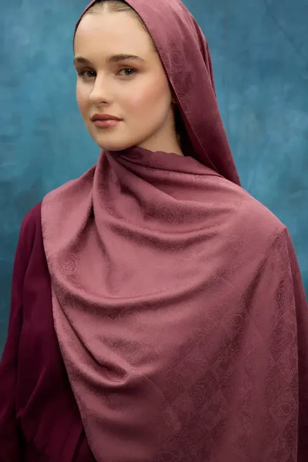 İpeksi Jakar Etnik Desen Şal - Menekşe - 4