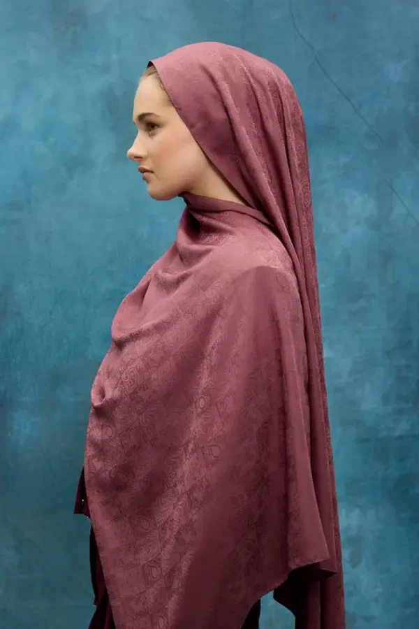 İpeksi Jakar Etnik Desen Şal - Menekşe - 3