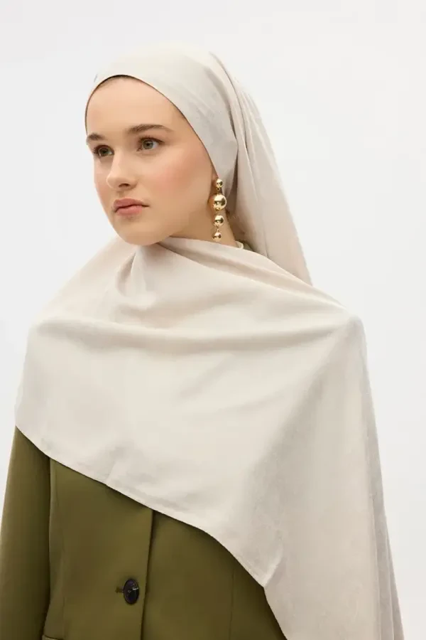 İpeksi Jakar Etnik Desen Şal - Taş - 3