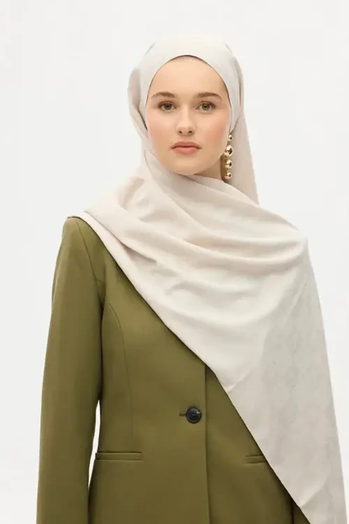 İpeksi Jakar Etnik Desen Şal - Taş 