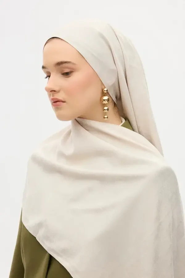 İpeksi Jakar Etnik Desen Şal - Taş - 4