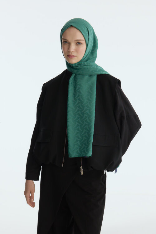 İpeksi Jakar Nora Desen Şal - Açık Benetton - Camellia Scarfs (1)