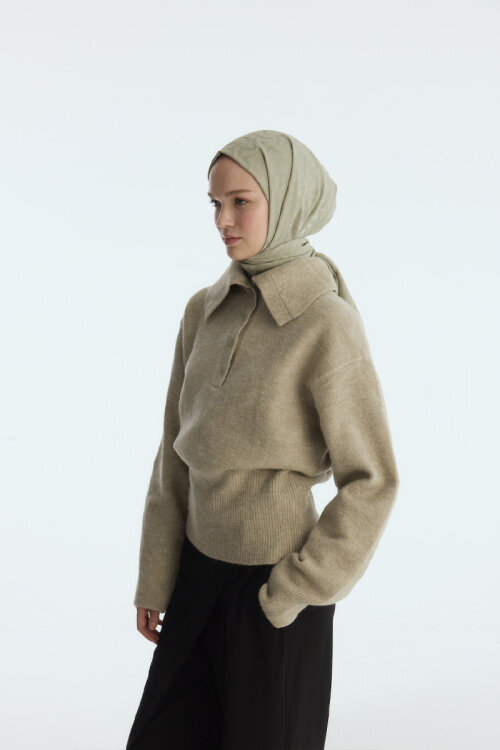 İpeksi Jakar Nora Desen Şal - Çağla - Camellia Scarfs (1)