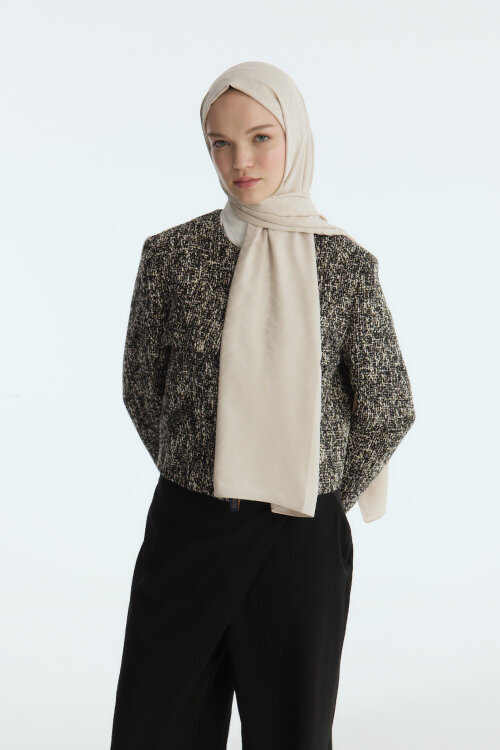 İpeksi Jakar Nora Desen Şal - Dut - Camellia Scarfs