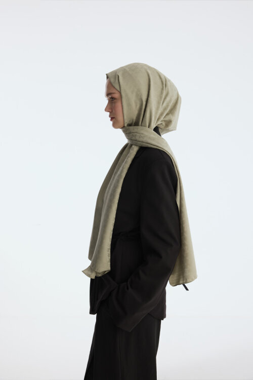 İpeksi Jakar Piramit Desen Şal - Çağla - Camellia Scarfs (1)