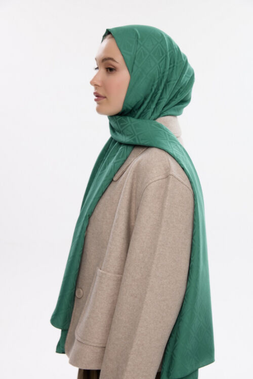 İpeksi Jakar V Desen Şal - Açık Benetton - Camellia Scarfs (1)