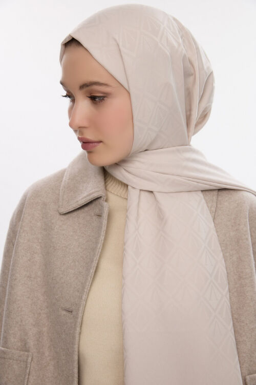 İpeksi Jakar V Desen Şal - Dut 