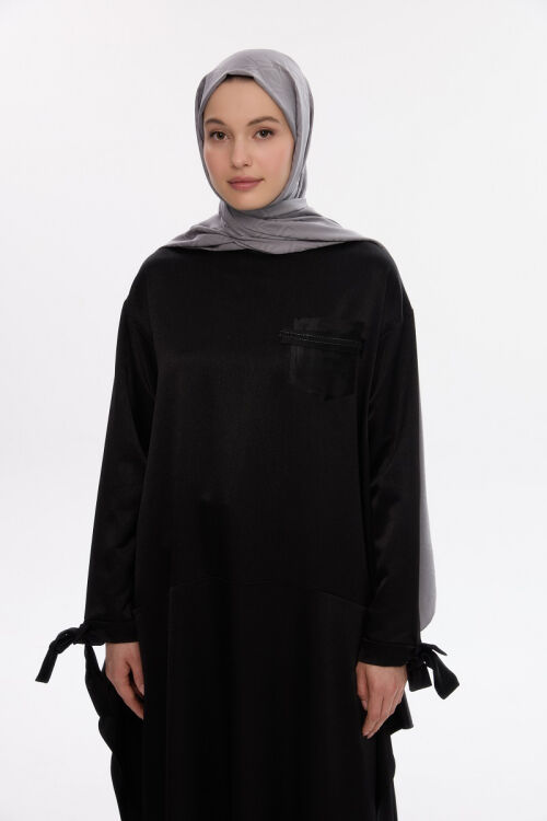 İpeksi Jakar V Desen Şal - Füme - Camellia Scarfs (1)