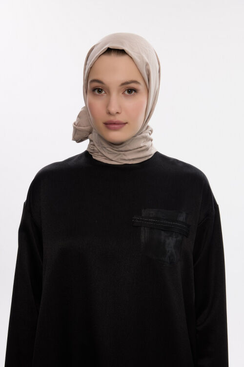 İpeksi Jakar V Desen Şal - Kum - Camellia Scarfs (1)