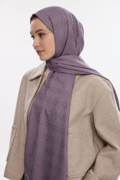 İpeksi Jakar V Desen Şal - Lavanta 