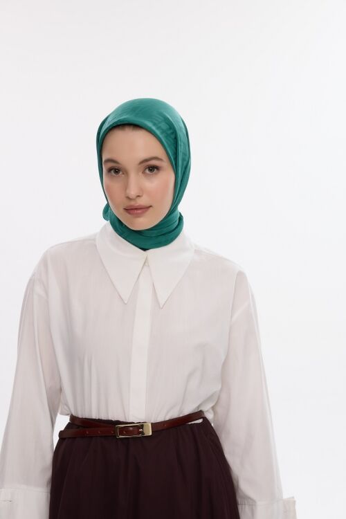 İpeksi Jakar Zikzak Desen Eşarp - Açık Benetton - Camellia Scarfs (1)