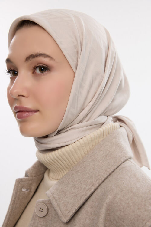 İpeksi Jakar Zikzak Desen Eşarp - Dut 