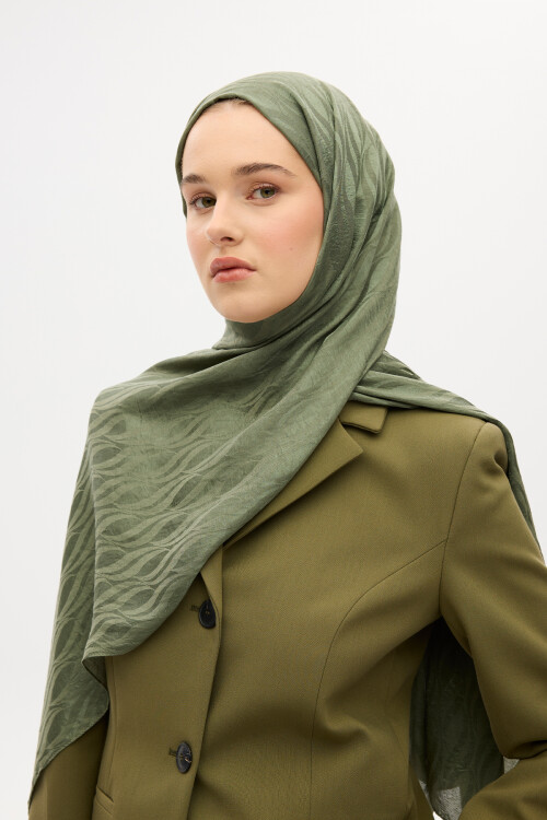 İtalyan Jakar Şal Dalga Desen - Nefti - Camellia Scarfs (1)