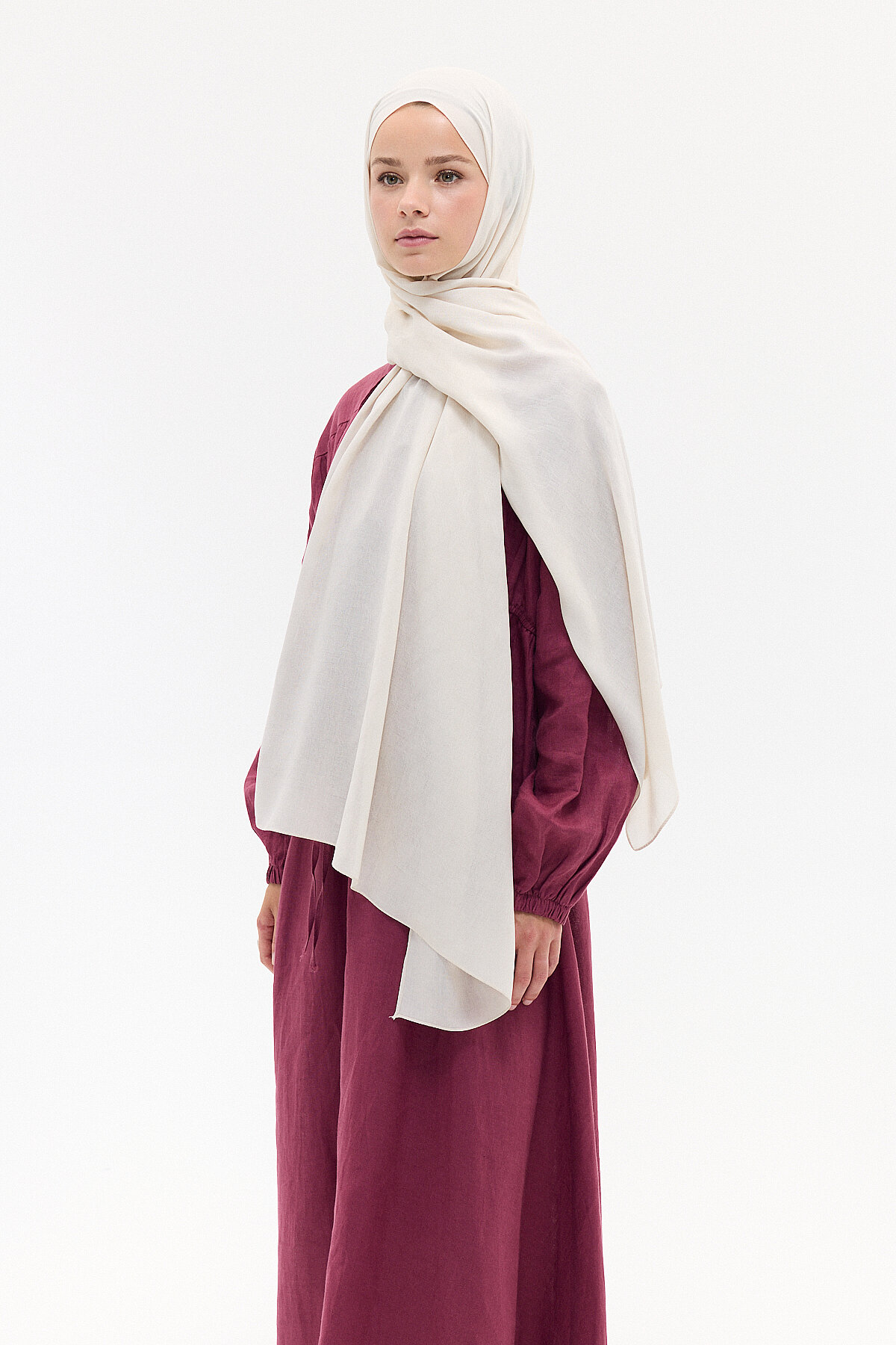 Jakar Rami Şal Baklava Desen - Bej - Camellia Scarfs (1)