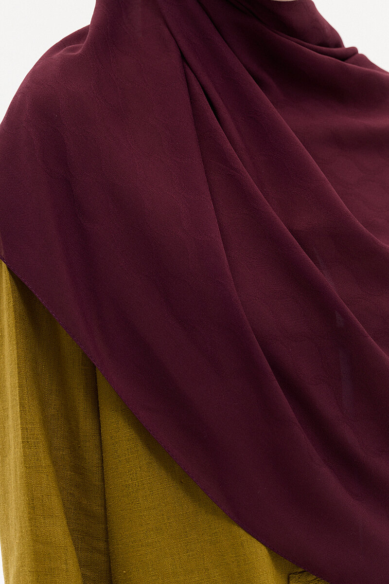 Jakar Rami Şal Baklava Desen - Bordo - 3