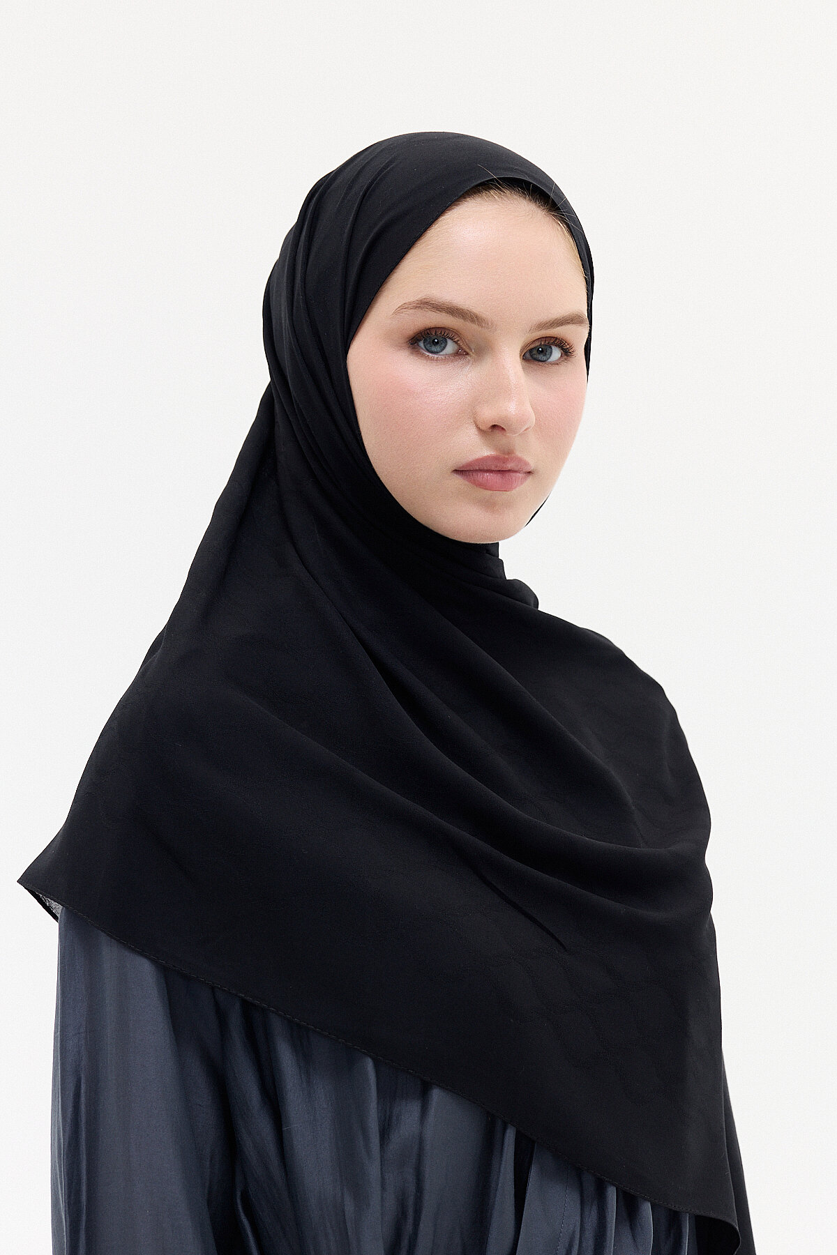 Jakar Rami Şal Baklava Desen - Siyah - Camellia Scarfs (1)