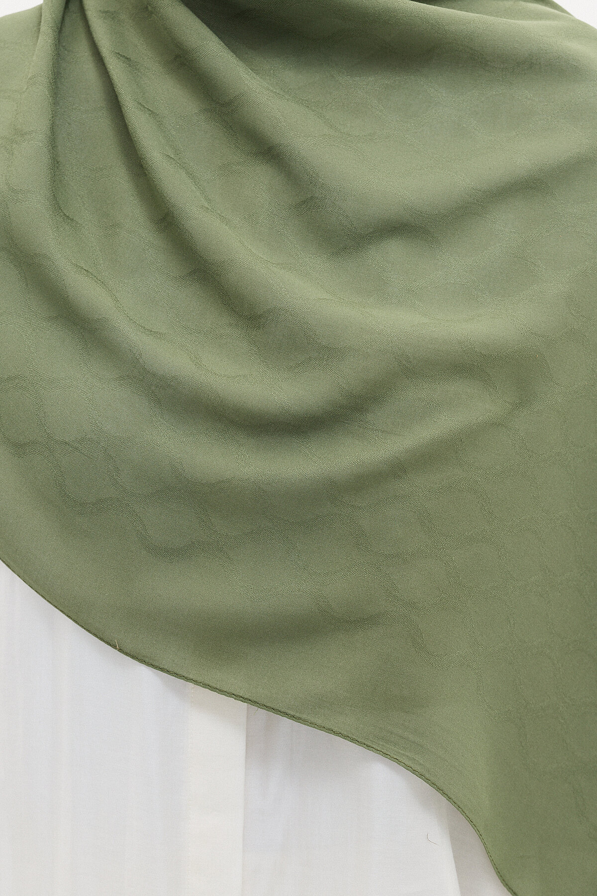 Jakar Rami Şal Baklava Desen - Yeşil - Camellia Scarfs (1)
