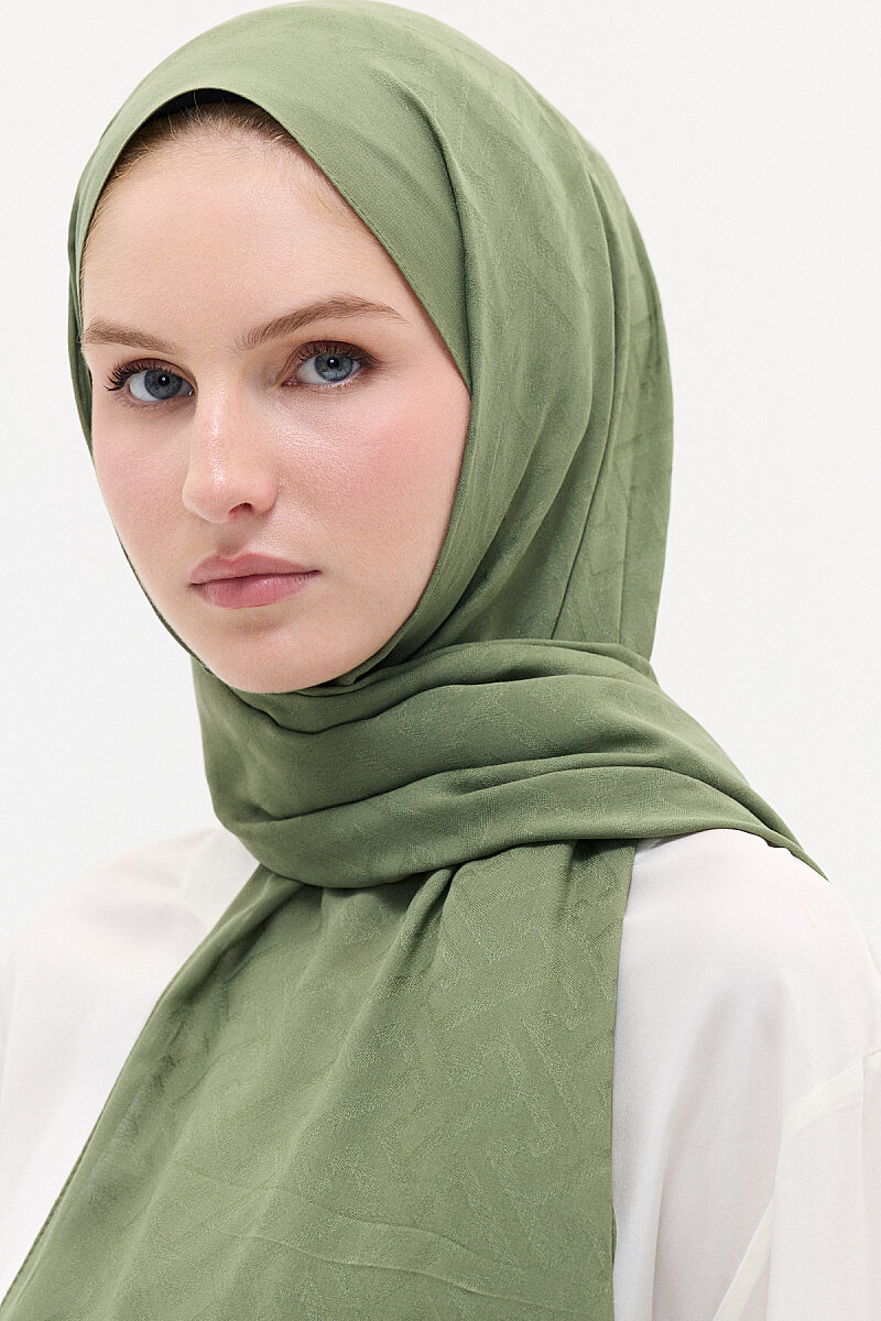 Jakar Rami Şal Labirent Desen - Yeşil - 4
