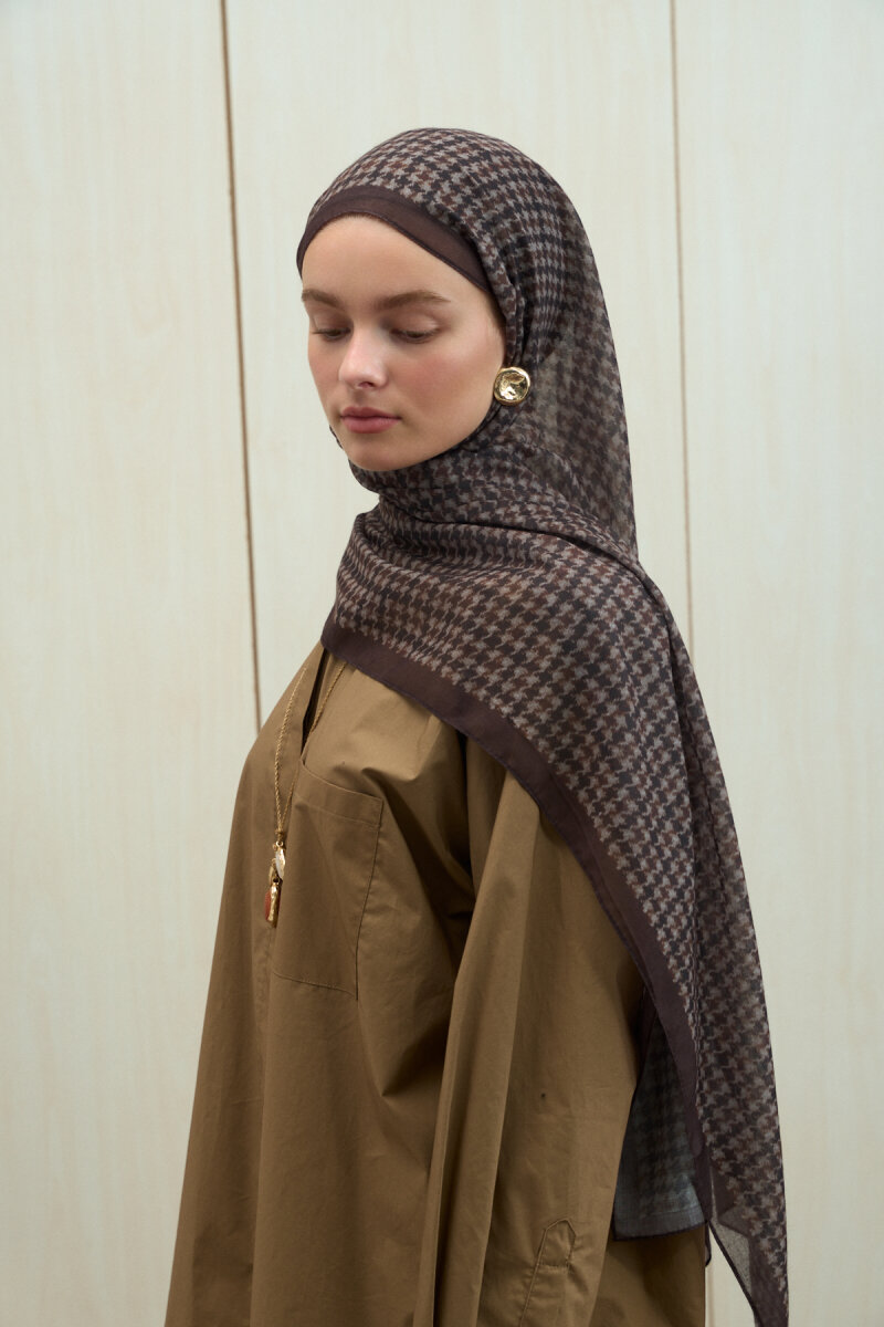 Kazayağı Soft Pamuk Şal - Acı Kahve - 3