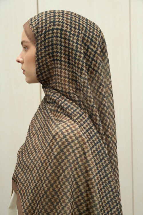 Kazayağı Soft Pamuk Şal - Haki - Camellia Scarfs (1)