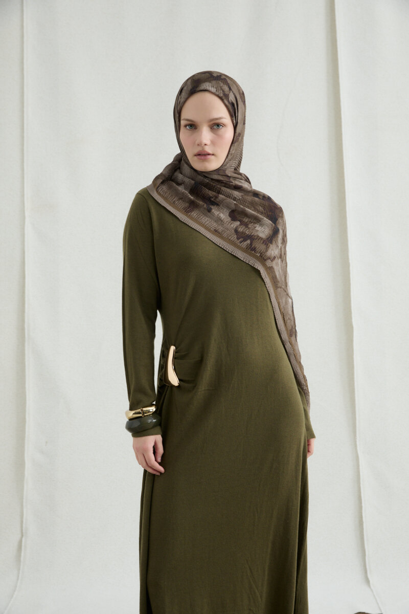 Libre Müslin Şal - Haki - 1