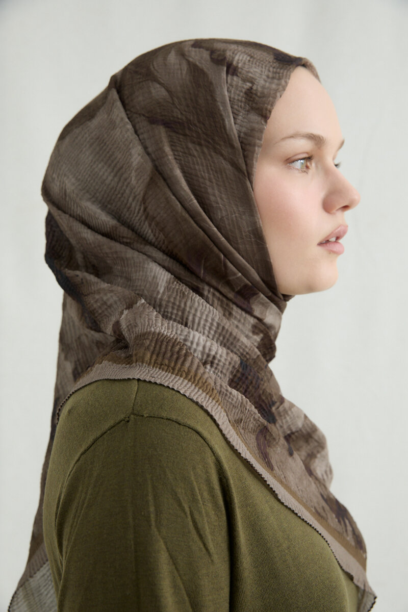 Libre Müslin Şal - Haki - 4