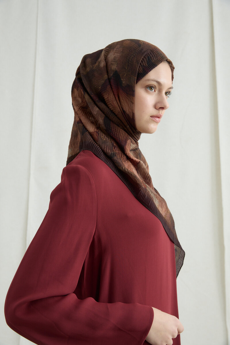 Libre Müslin Şal - Kahve - 3