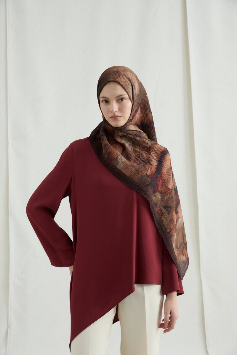 Libre Müslin Şal - Kahve - 1
