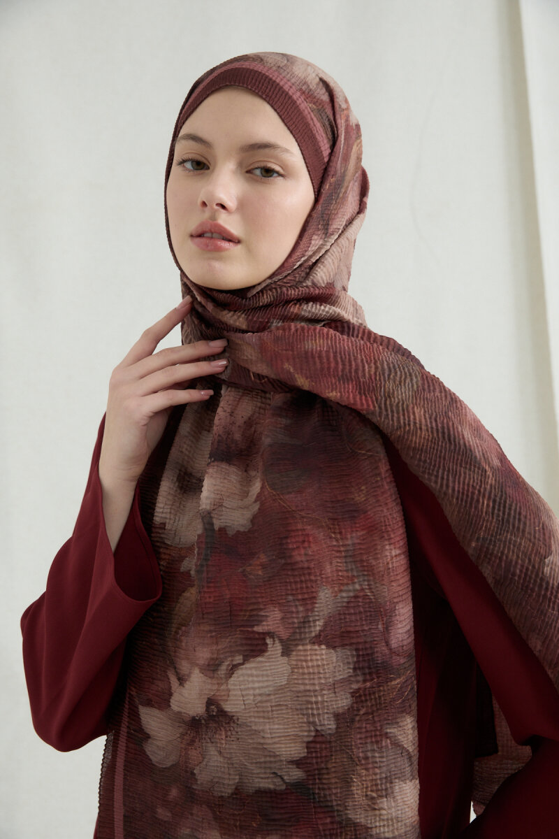 Libre Müslin Şal - Kahve Pudra - 3