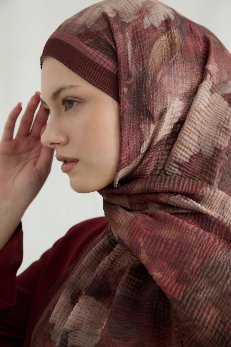 Libre Müslin Şal - Kahve Pudra - 4